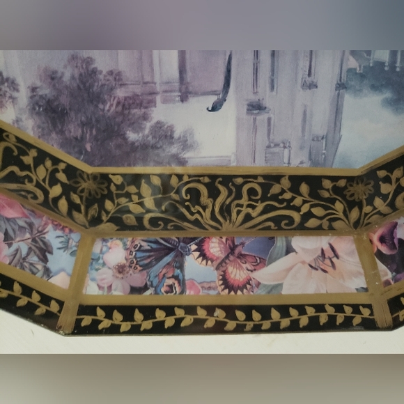 Vintage Durwin Rice Decoupage Plate, pre-owned - Picture 5 of 7